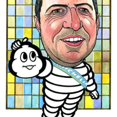 London Cartoonists Claude's 50th Birthday Caricature