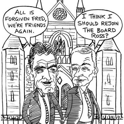 London Cartoonists RBS Bank Talks Caricature