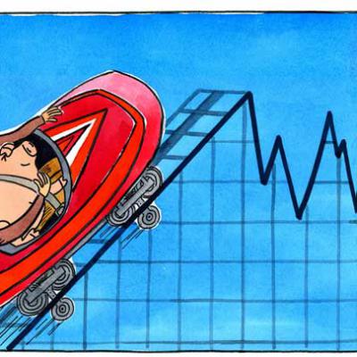 London Cartoonists, Roller Coaster Shares Illustration