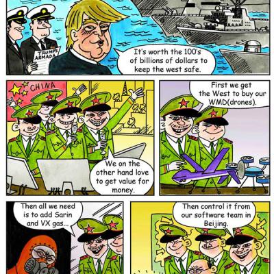 London Cartoonists Trump Political Cartoon Strip