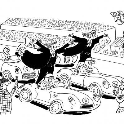London Cartoonists Goodwood Festival Cartoon